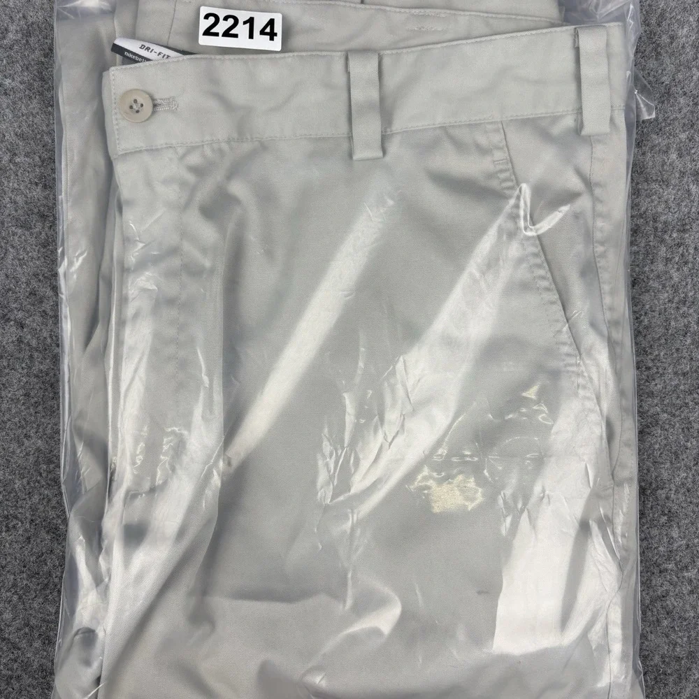 Nike Dri-Fit Golf Pants Mens 36x32 Beige Khaki Performance Stretch Casual‎ Light